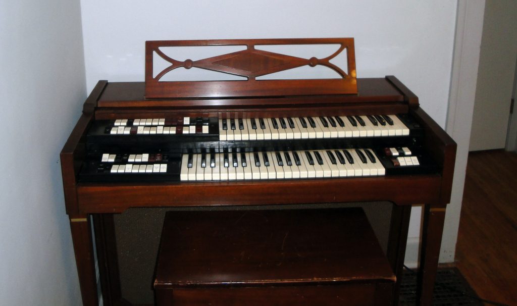 Mark's rare vintage Lowrey DSO-1 organ, as used on many Beatles recordings